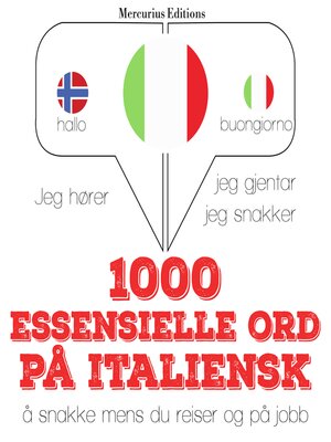 cover image of 1000 essensielle ord på italiensk
